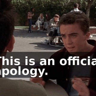 This is an official apology.