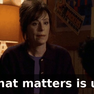 What matters is us.