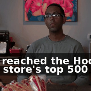 has reached the Hooli app store's top 500 list,