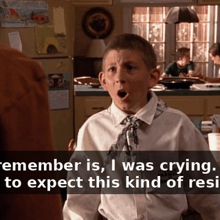 - All I remember is, I was crying. - Have to expect this kind of resistance