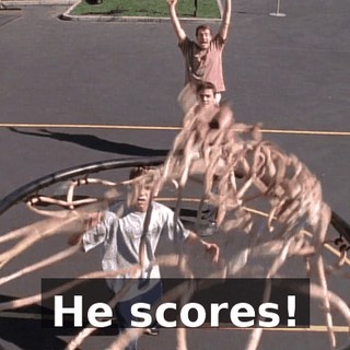 He scores!