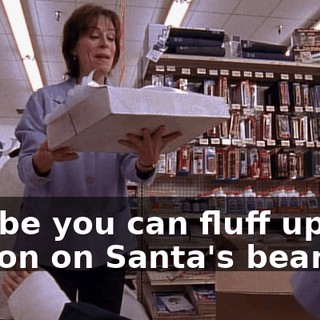Maybe you can fluff up the cotton on Santa's beard.
