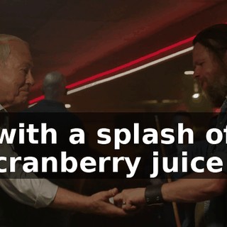 with a splash of cranberry juice.