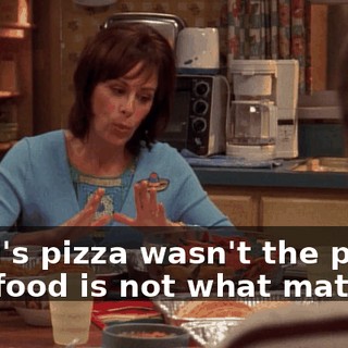 Luigi's pizza wasn't the point. The food is not what matters.