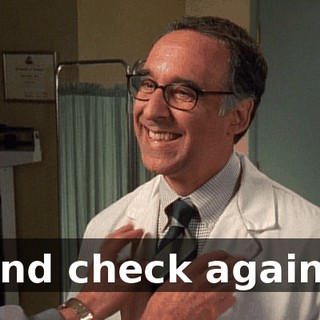 and check again?