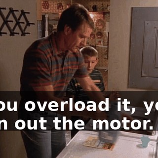 If you overload it, you'll burn out the motor.