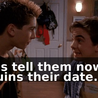 Let's tell them now so it ruins their date.