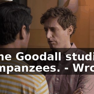 - Jane Goodall studied chimpanzees. - Wrong!