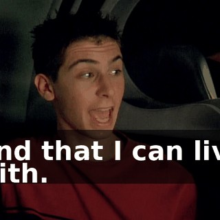 And that I can live with.