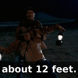 about 12 feet.