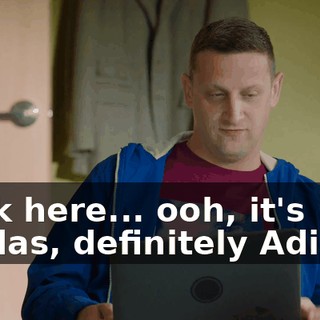 Back here... ooh, it's Adidas, definitely Adidas.