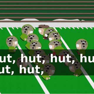 Hut, hut, hut, hut, hut, hut,