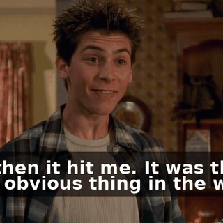And then it hit me. It was the most obvious thing in the world.