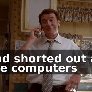 and shorted out all the computers