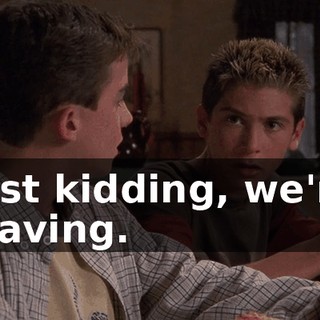 Just kidding, we're leaving.
