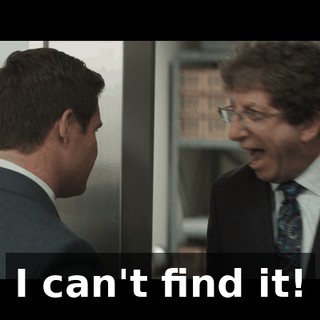 I can't find it!