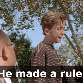 He made a rule.