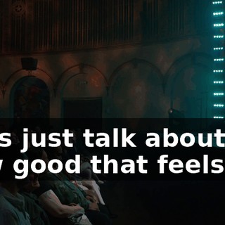 Let's just talk about how good that feels. I...