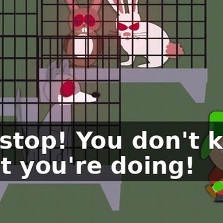 No, stop! You don't know what you're doing!