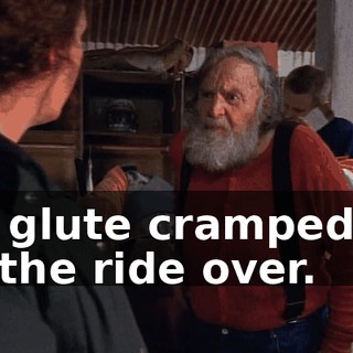 My glute cramped up on the ride over.