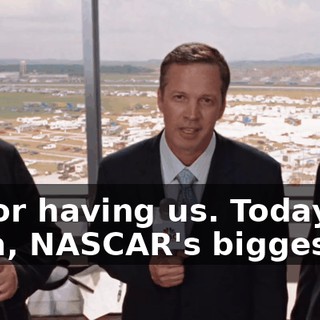 Thanks for having us. Today, Talladega, NASCAR's biggest track...