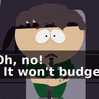 Oh, no! - It won't budge.