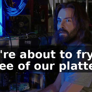 We're about to fry three of our platters.