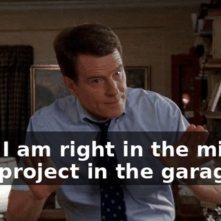 that I am right in the middle of a project in the garage.