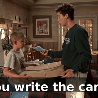 You write the card.