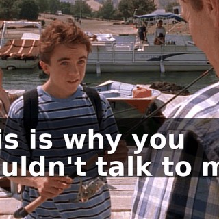 This is why you wouldn't talk to me?