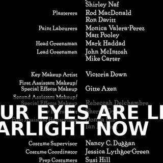 ♪ YOUR EYES ARE LIKE STARLIGHT NOW ♪