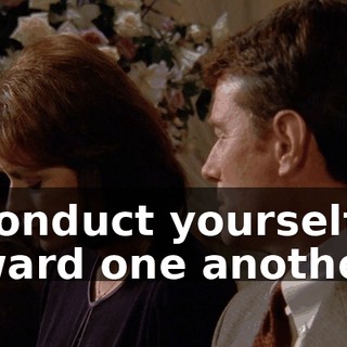 ...conduct yourself toward one another...