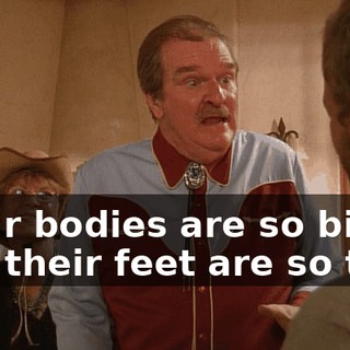 Their bodies are so big and their feet are so tiny,