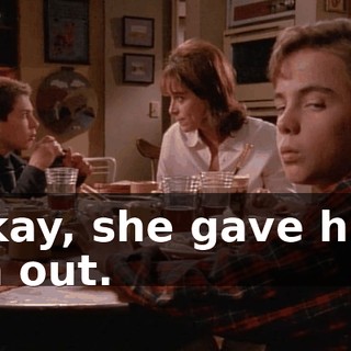 Okay, she gave him an out.