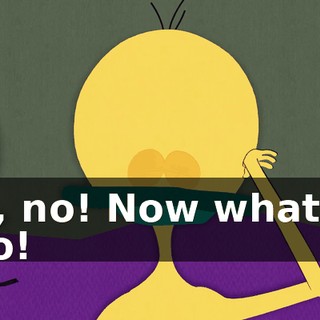 Oh, no! Now what do I do!