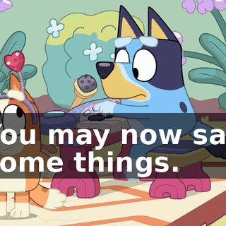 You may now say some things.