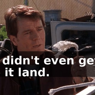 We didn't even get to see it land.