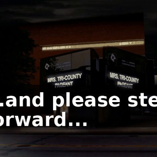 ...and please step forward...