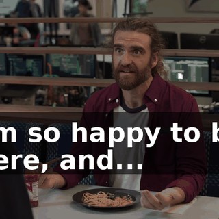 I'm so happy to be here, and...