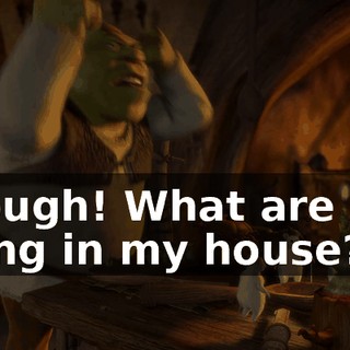 Enough! What are you doing in my house?