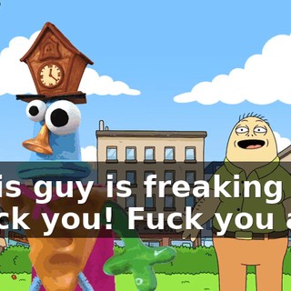 - This guy is freaking out. - Fuck you! Fuck you all!