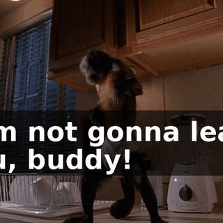 I am not gonna leave you, buddy!