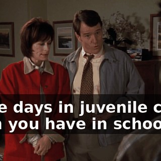 more days in juvenile court than you have in school.