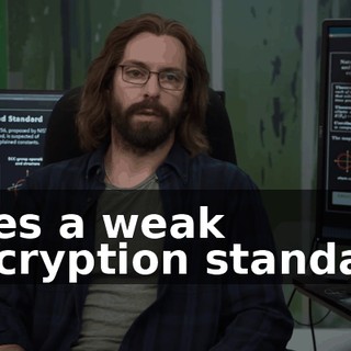 uses a weak encryption standard