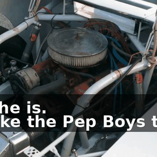 - There she is. - Looks like the Pep Boys threw up.