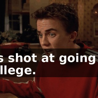his shot at going to college.