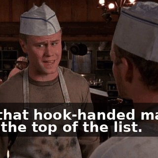 and that hook-handed maniac is at the top of the list.