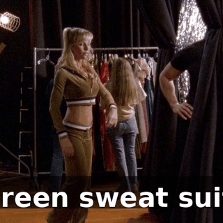 Green sweat suit.