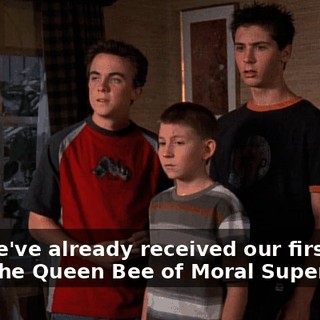 and we've already received our first visit from the Queen Bee of Moral Superiority.