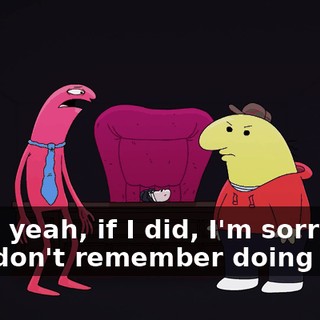 Well, yeah, if I did, I'm sorry, I just don't remember doing that.